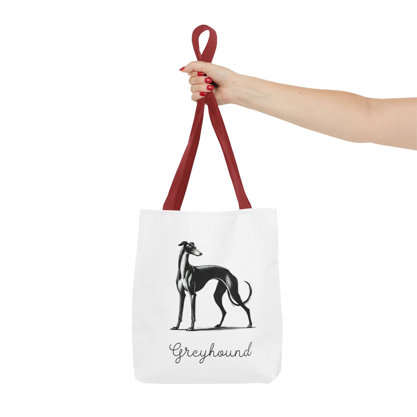 Greyhound Illustration Tote Bag – Vintage Dog Silhouette Canvas Tote