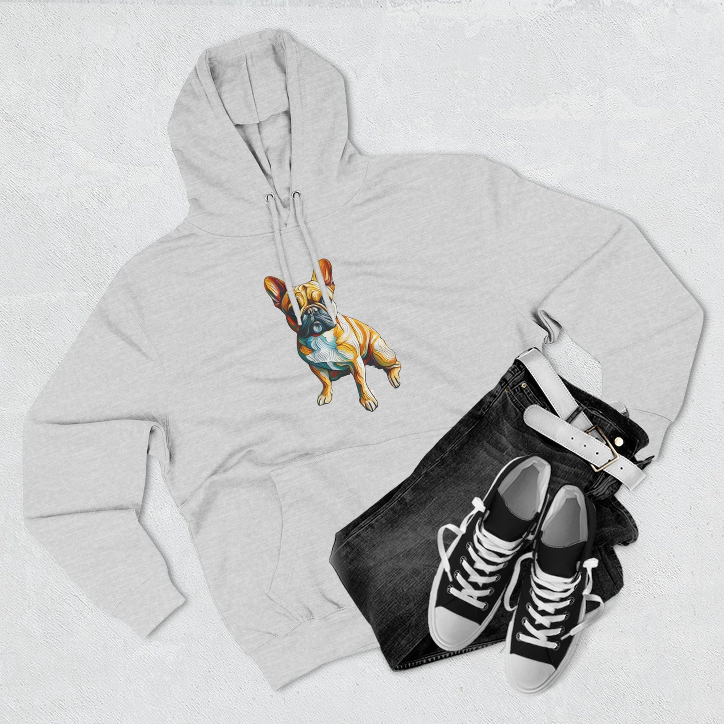 French Bulldog Rescue Hoodie - "Thank u 4 saving an animal" | Cute Dog Fleece Pullover
