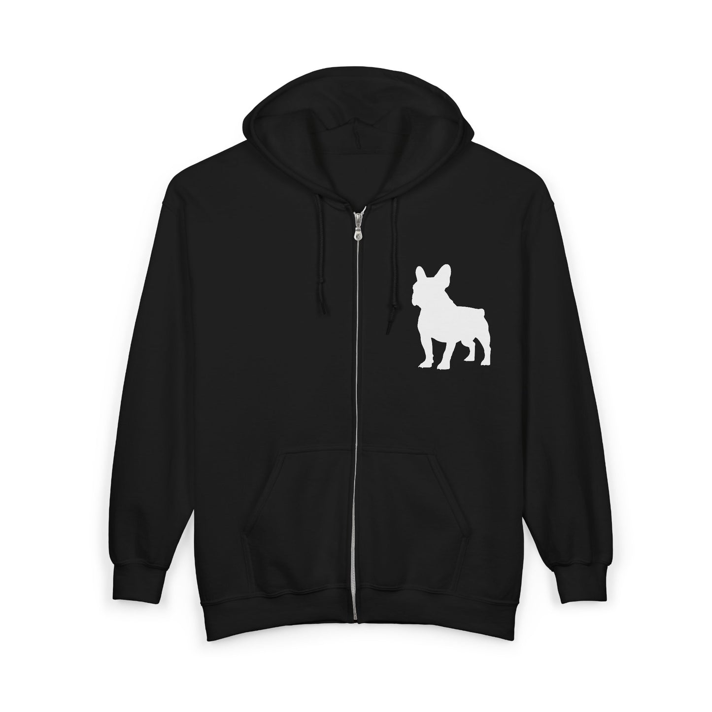 Frenchie Life Full-Zip Hoodie — French Bulldog Lover Zip-Up Sweatshirt