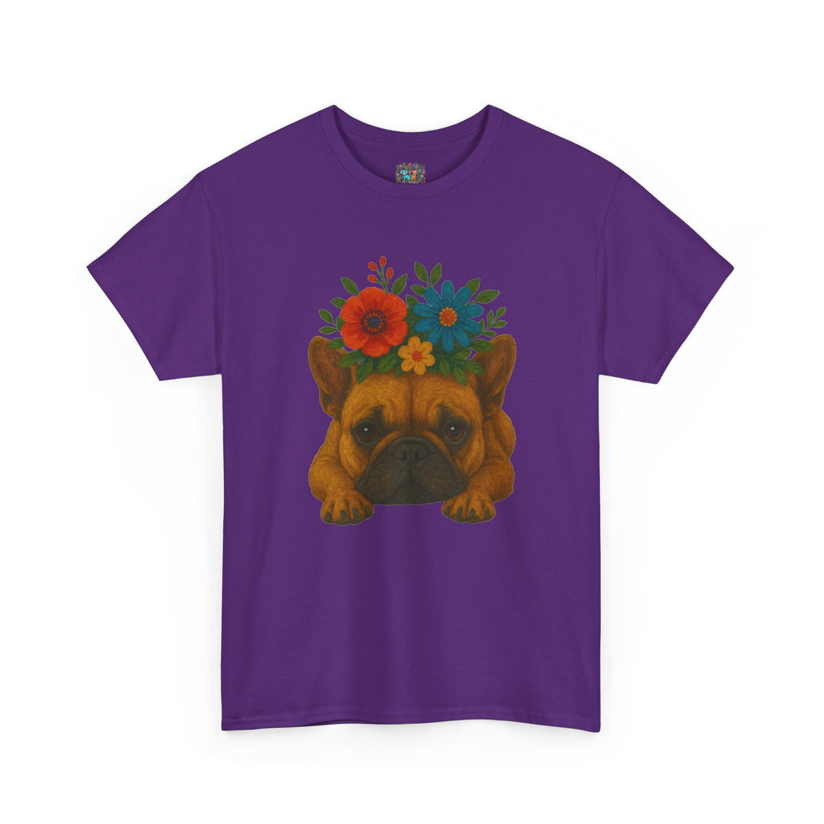 Floral Frenchie Tee — Colorful Flower French Bulldog T-Shirt