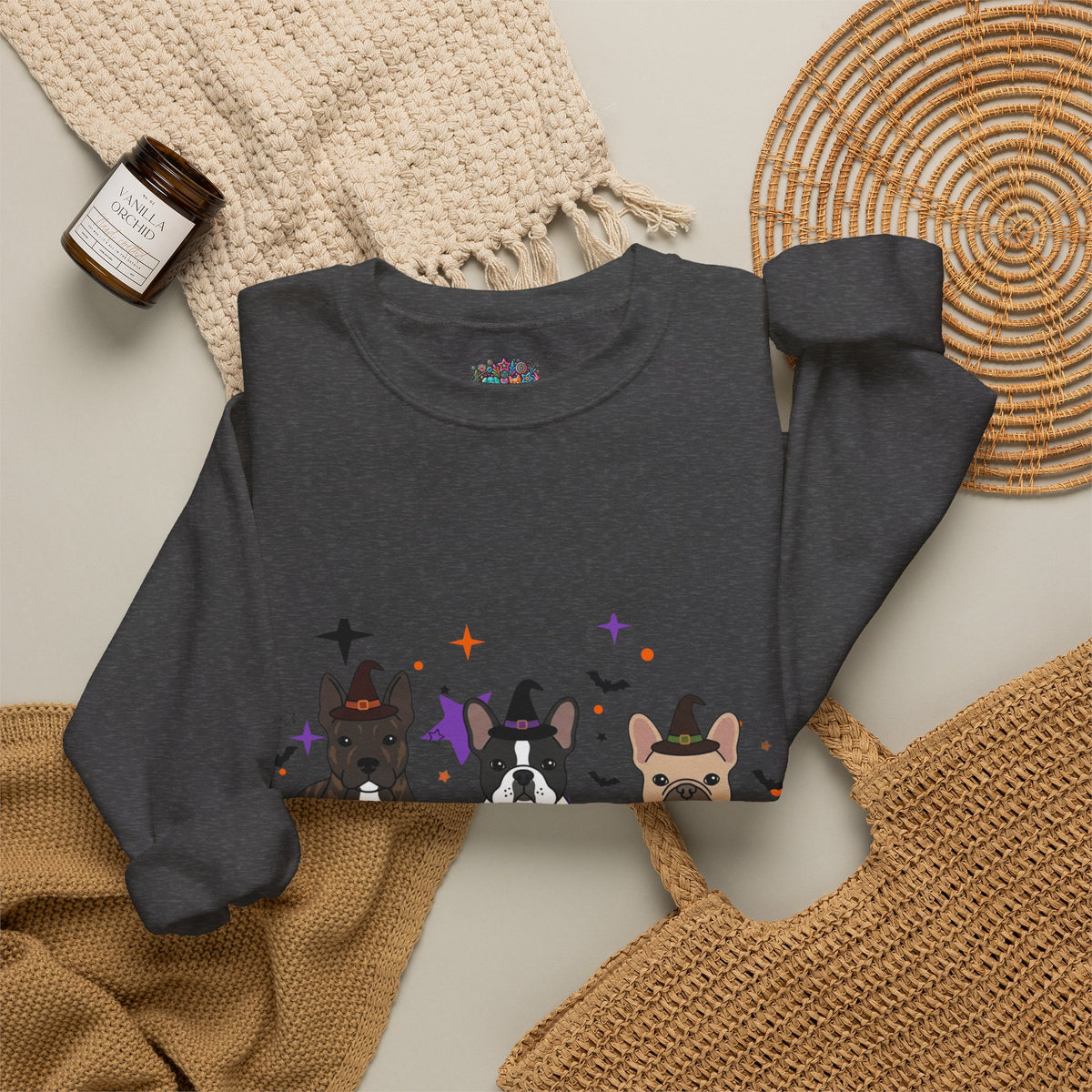 Halloween 'Boo Crew' Sweatshirt  Cute Onyx, Kiara and Mia Trick-or-Treat Graphic