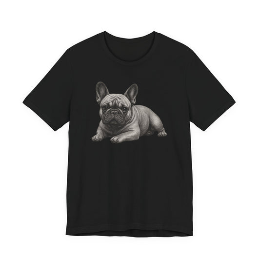 French Bulldog Graphic Tee — Realistic Pup Illustration T-Shirt