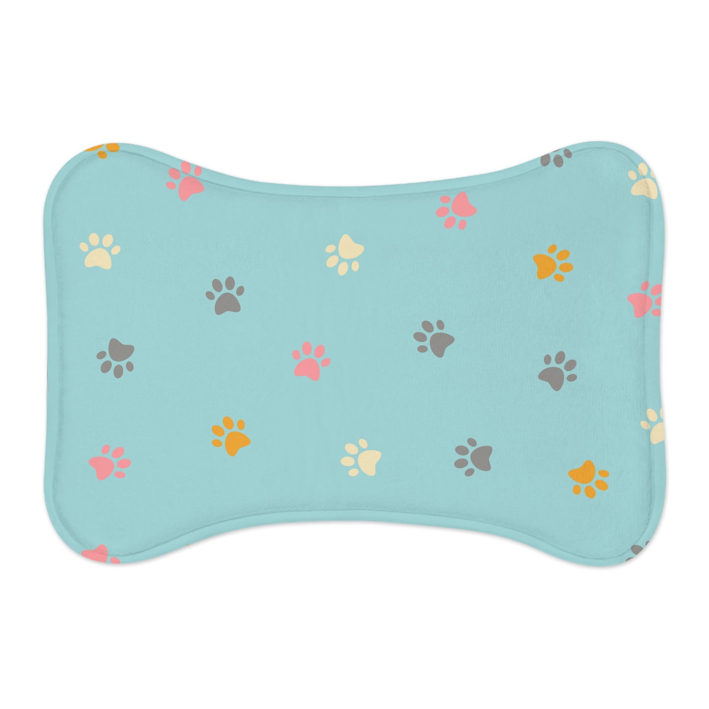 Bone & Paw Print Pet Feeding Mat — Non-Slip Food Bowl Placemat for Dogs & Cats
