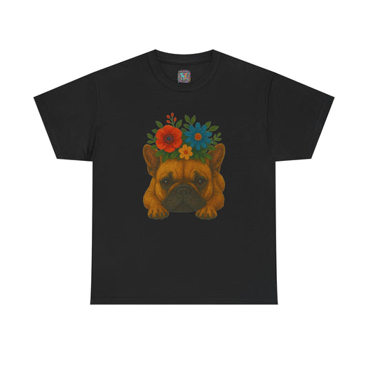 Floral Frenchie Tee — Colorful Flower French Bulldog T-Shirt