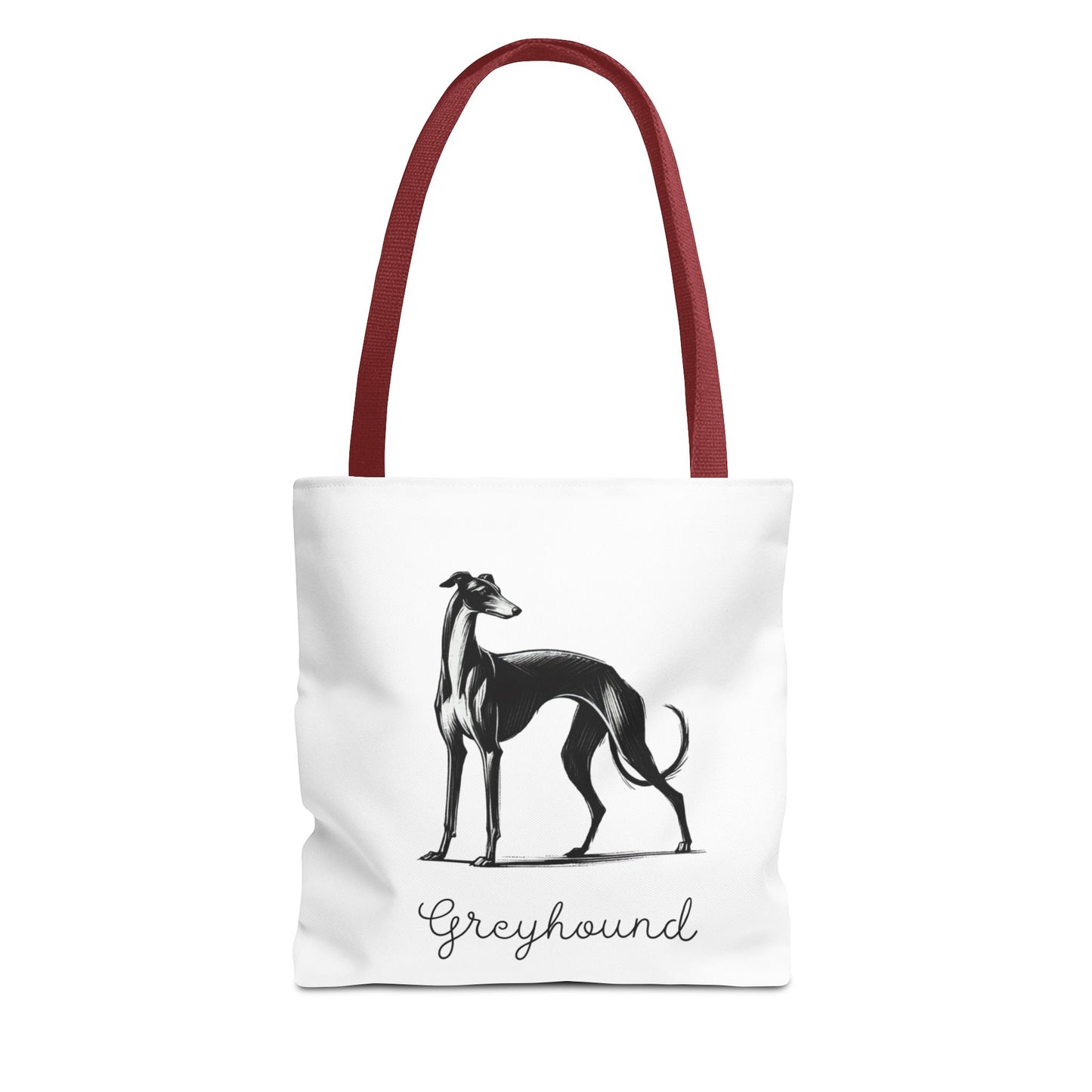 Greyhound Illustration Tote Bag – Vintage Dog Silhouette Canvas Tote