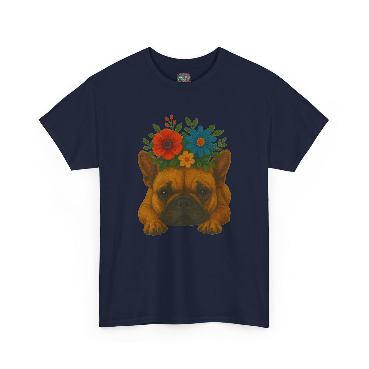 Floral Frenchie Tee — Colorful Flower French Bulldog T-Shirt