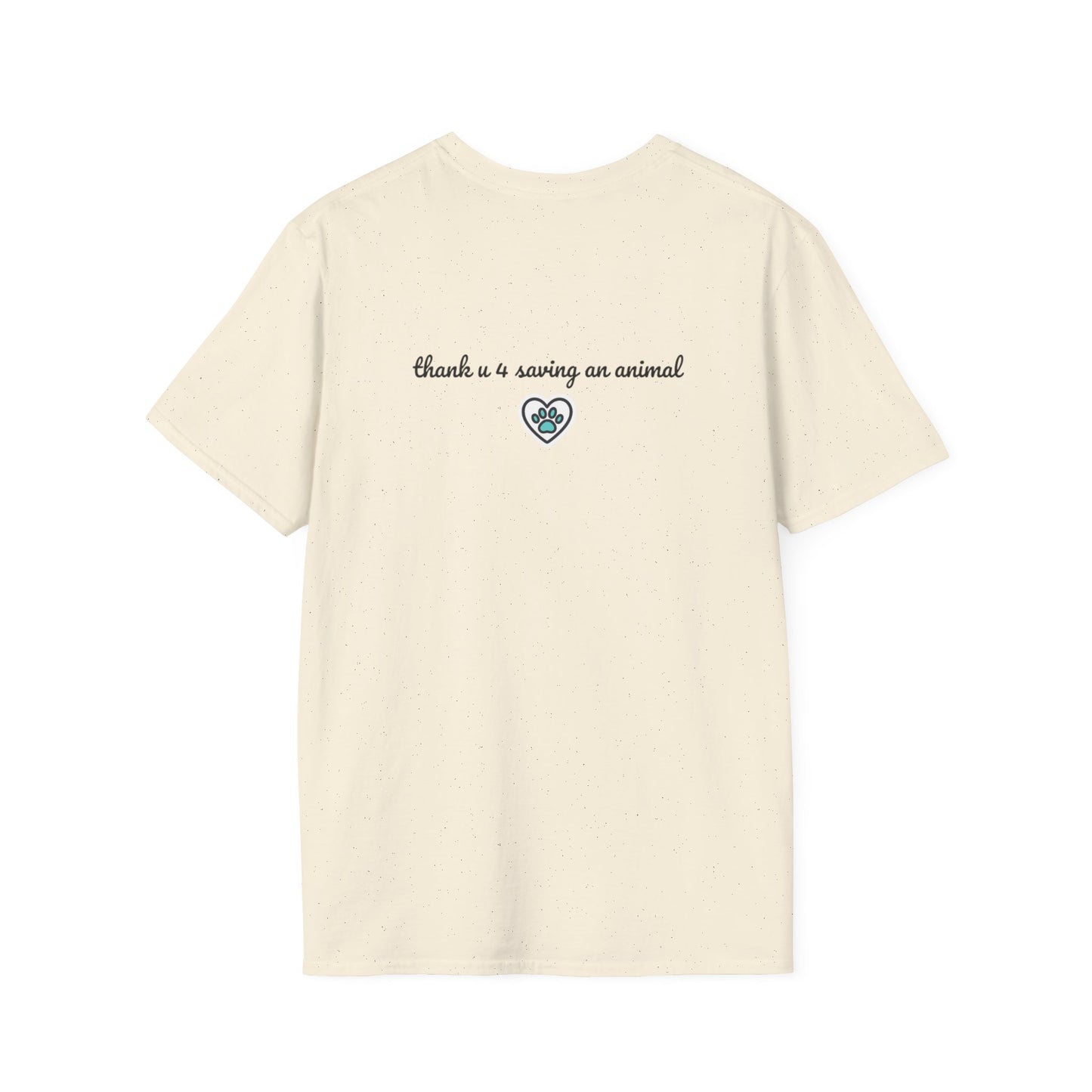 Husky Floral Tee — "Thank u 4 saving an animal" Rescue Dog Shirt