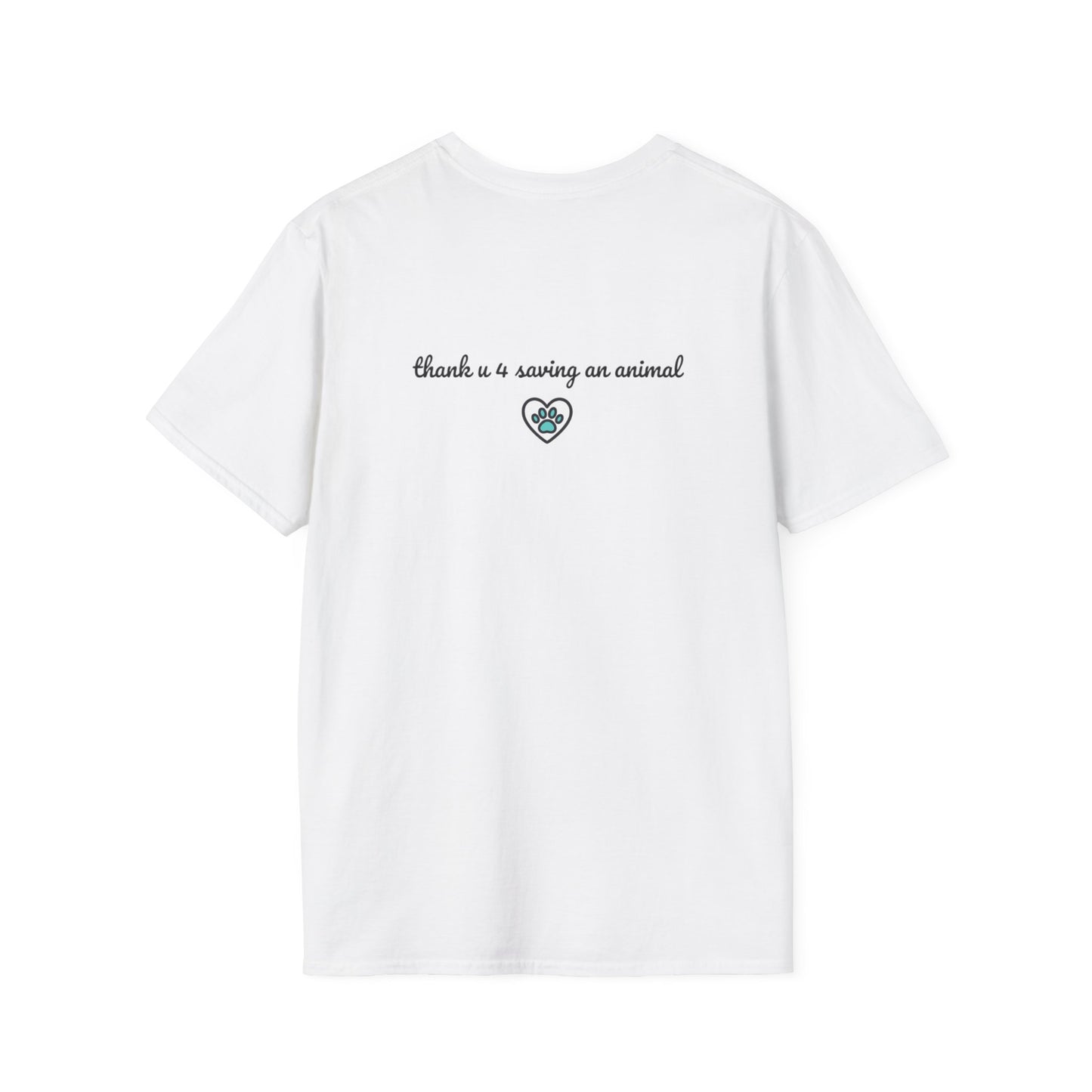 Husky Floral Tee — "Thank u 4 saving an animal" Rescue Dog Shirt