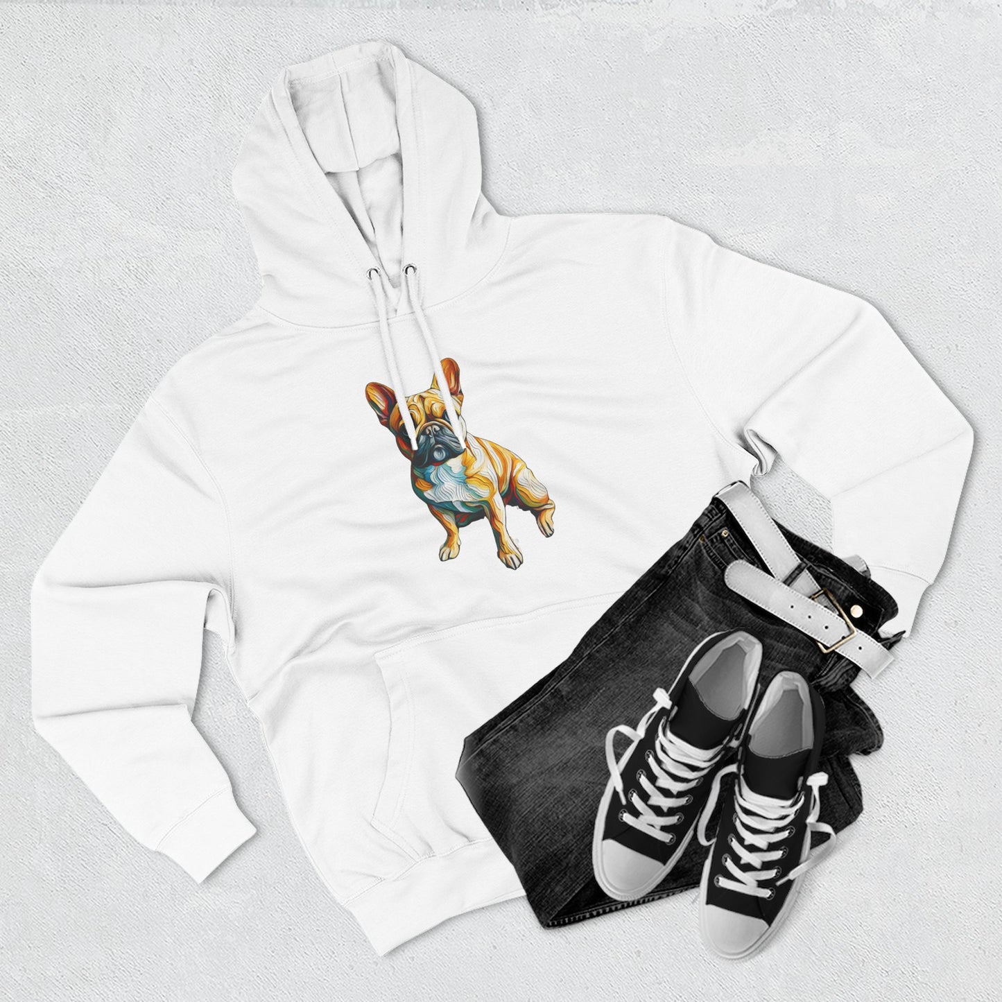 French Bulldog Rescue Hoodie - "Thank u 4 saving an animal" | Cute Dog Fleece Pullover