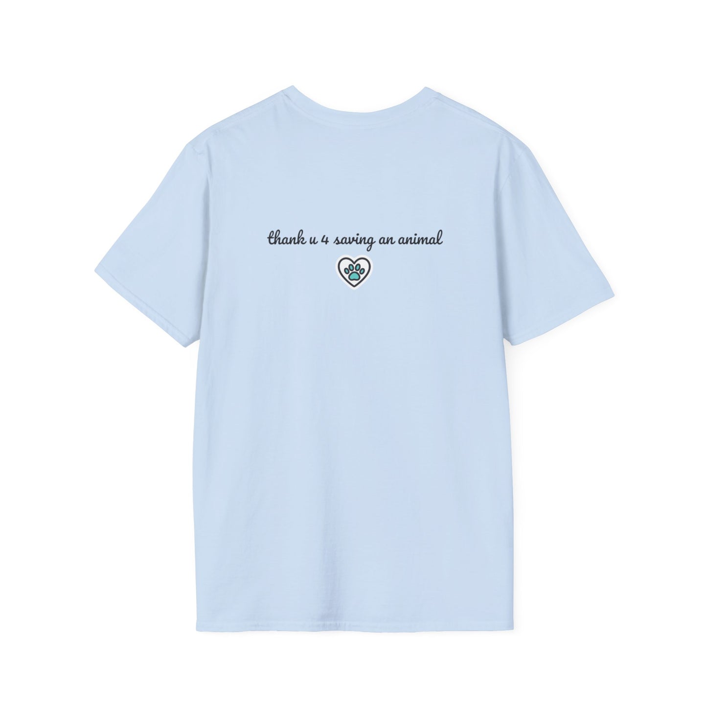 Husky Floral Tee — "Thank u 4 saving an animal" Rescue Dog Shirt