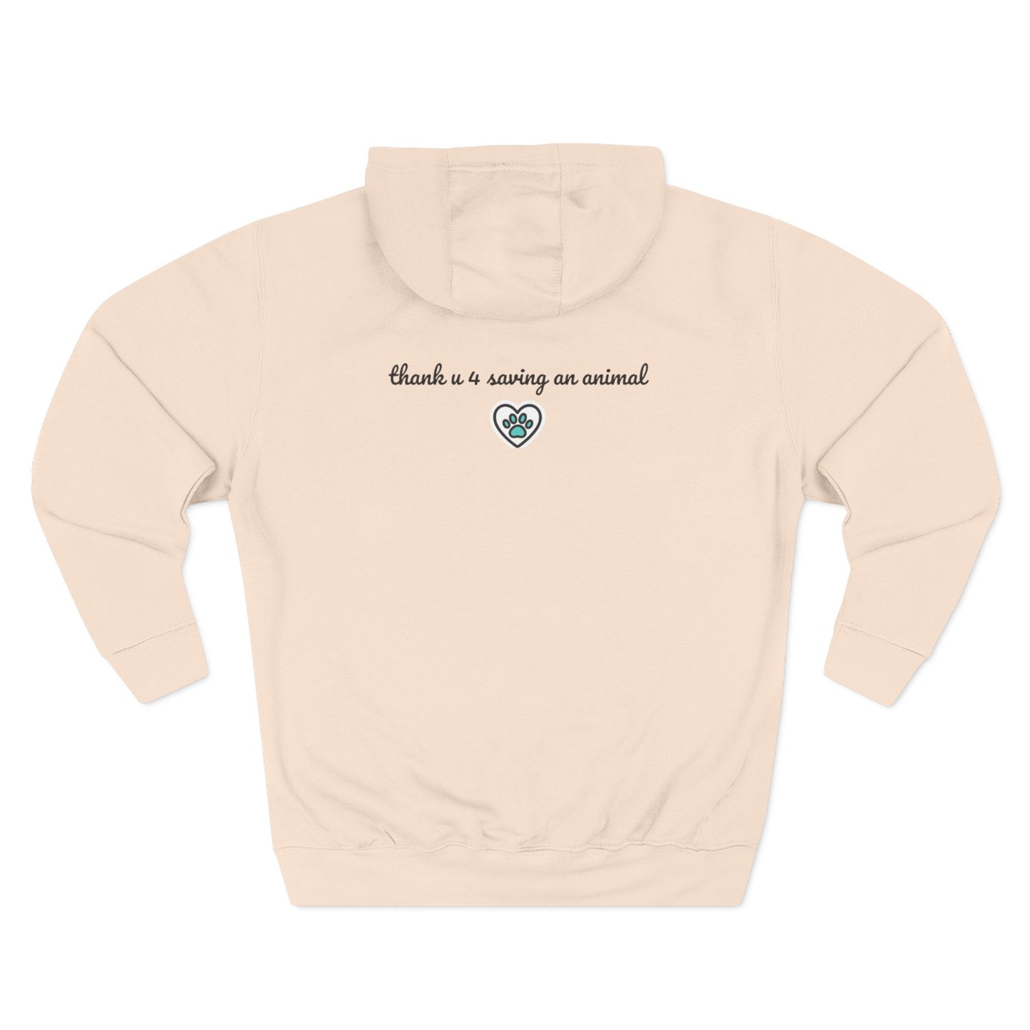 French Bulldog Rescue Hoodie - "Thank u 4 saving an animal" | Cute Dog Fleece Pullover