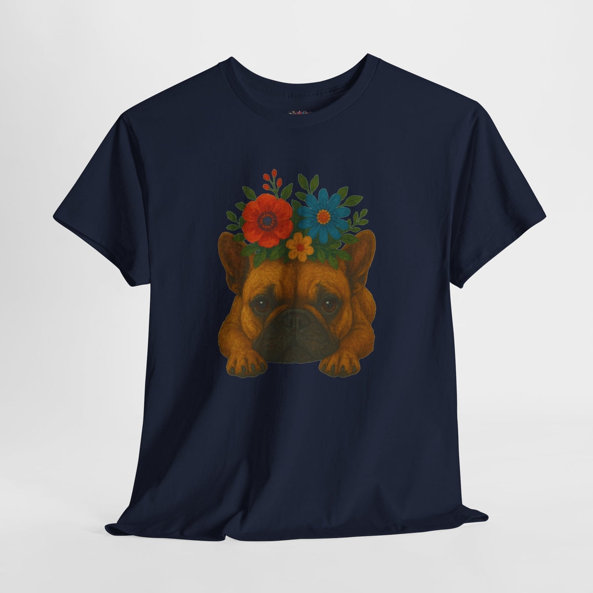 Floral Frenchie Tee — Colorful Flower French Bulldog T-Shirt