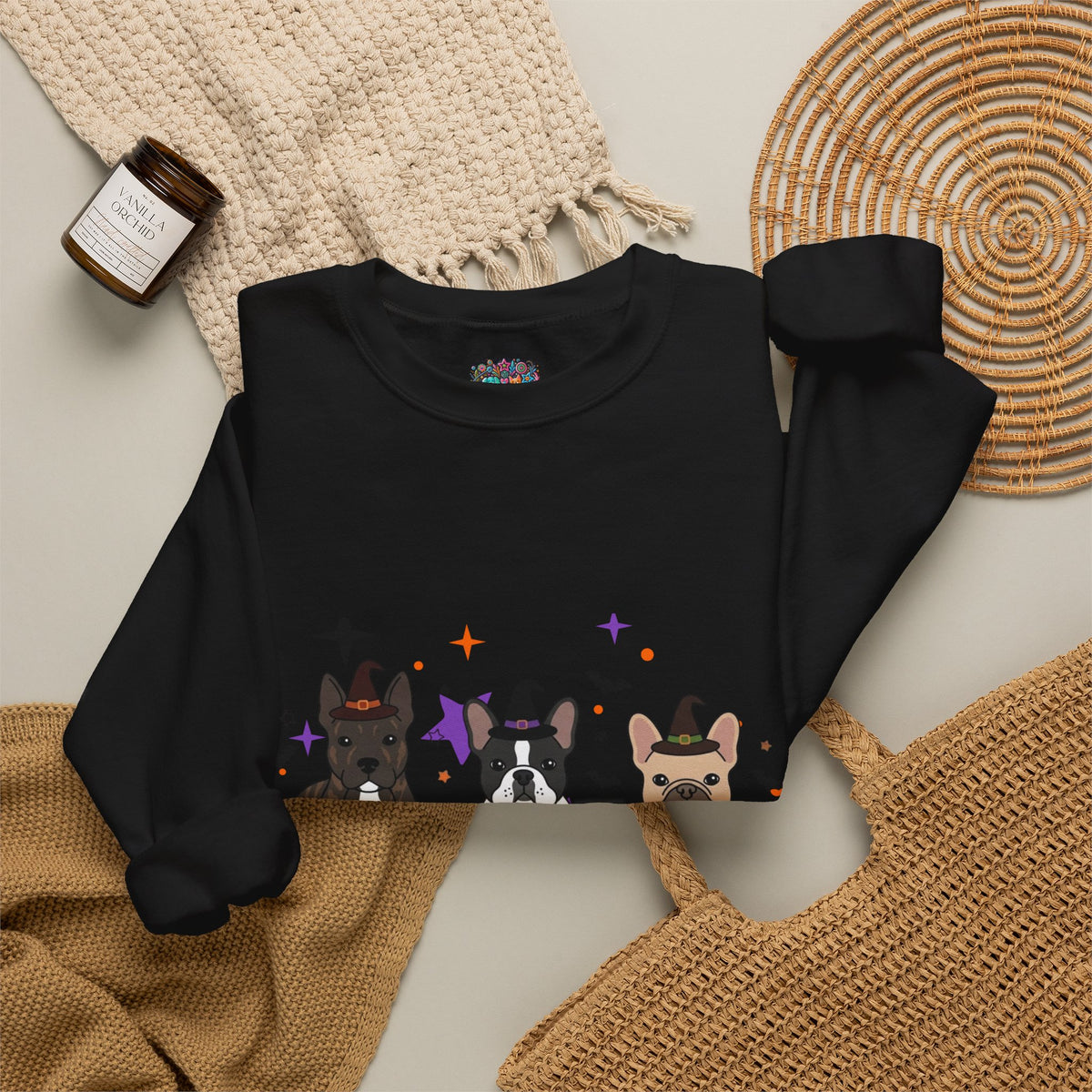 Halloween 'Boo Crew' Sweatshirt  Cute Onyx, Kiara and Mia Trick-or-Treat Graphic