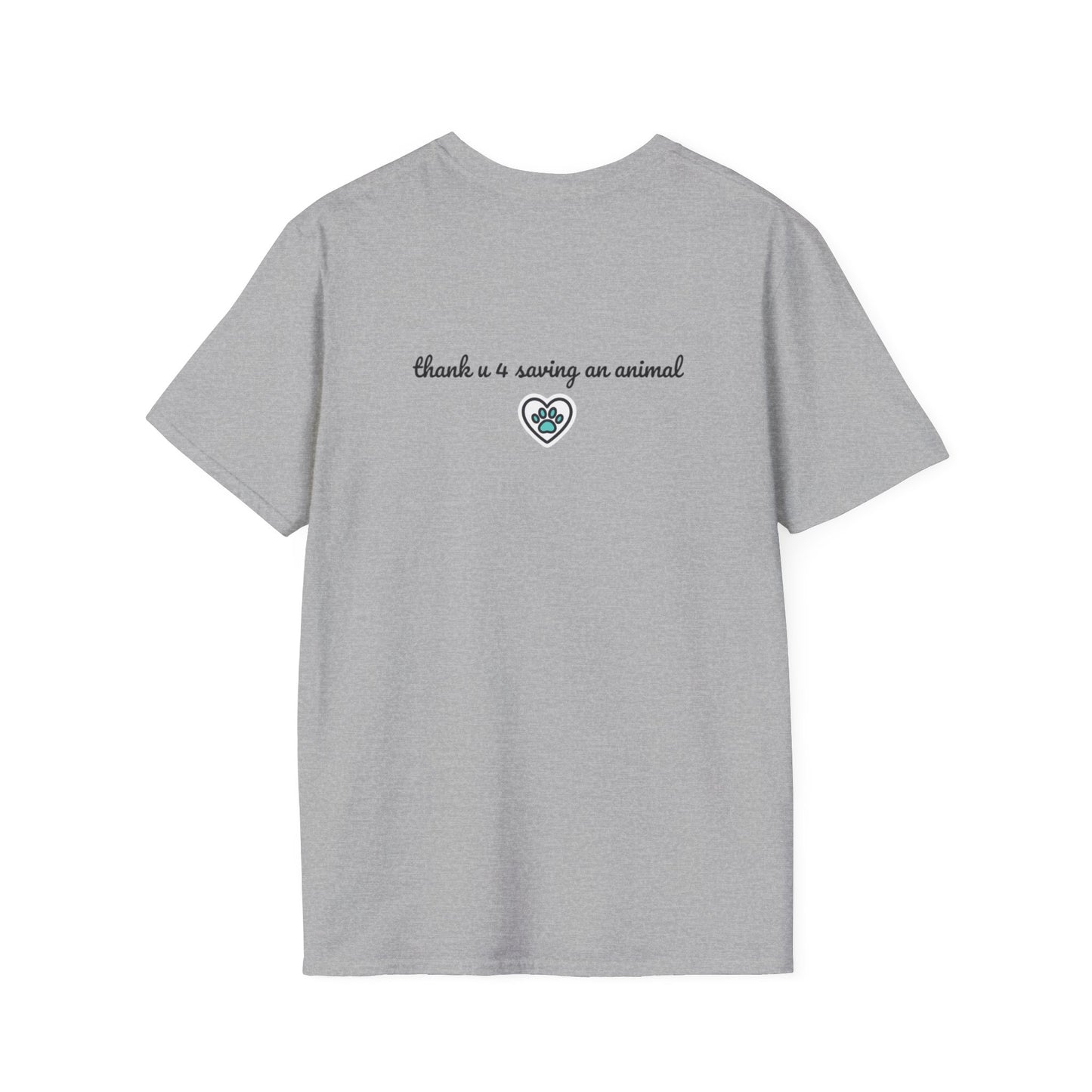 Husky Floral Tee — "Thank u 4 saving an animal" Rescue Dog Shirt