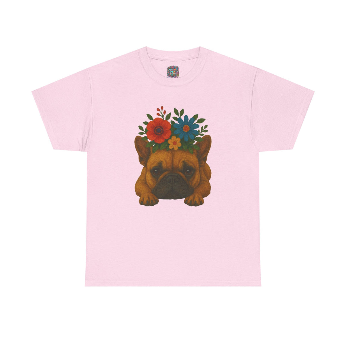 Floral Frenchie Tee — Colorful Flower French Bulldog T-Shirt