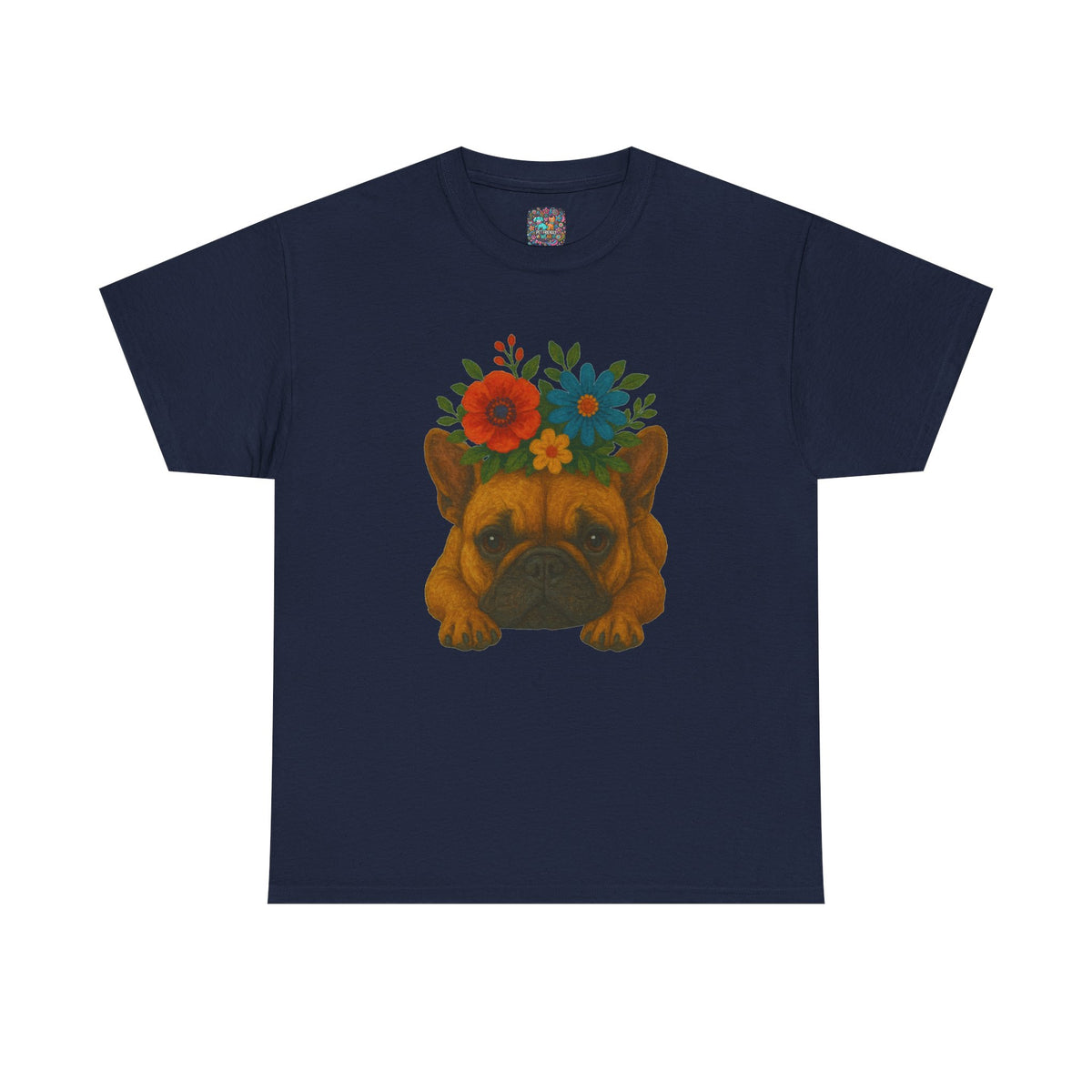 Floral Frenchie Tee — Colorful Flower French Bulldog T-Shirt
